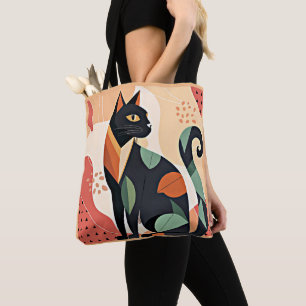 Tote Bag Frédéric le Chat, coloré bohème chic oeuvre d'art,