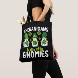 Tote Bag Fredonnements avec mes gnomes Gnome St Patrick's D