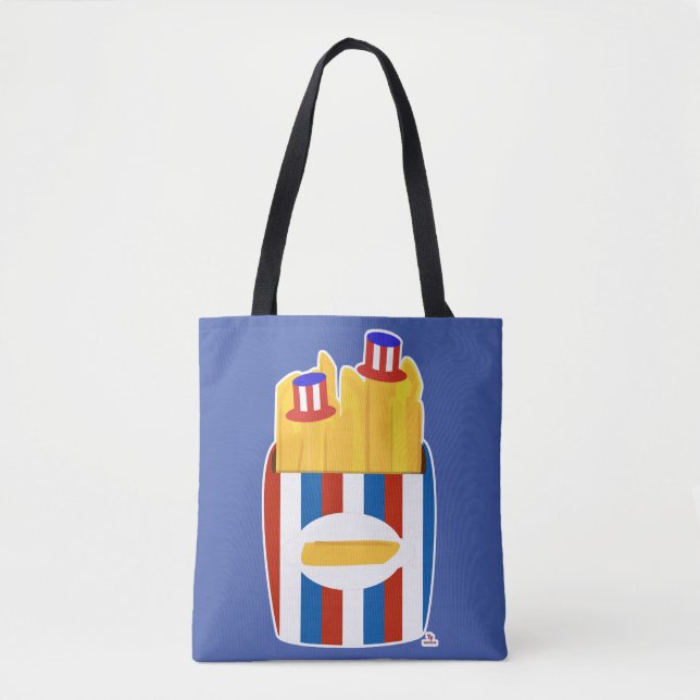 Tote Bag Freedom Fry Drôle Epic American Side Cartoon (Devant)