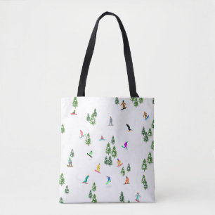 Tote Bag Freeride Snowboarder Illustration de snowboard