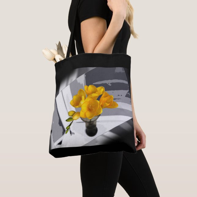 Tote Bag Freesia jaune (De près)