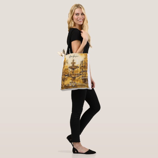 Tote Bag French art of living Lyon  (Sur le modèle)