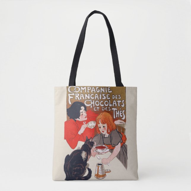 Tote Bag French Chocolate Party Steinlen Art (Devant)
