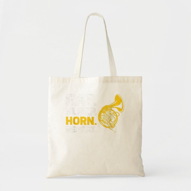 Tote Bag French Horn Music Mange Sleep Horn Repeat4 (Devant)