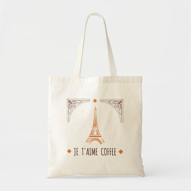 Tote Bag French I Love Café Bag (Devant)