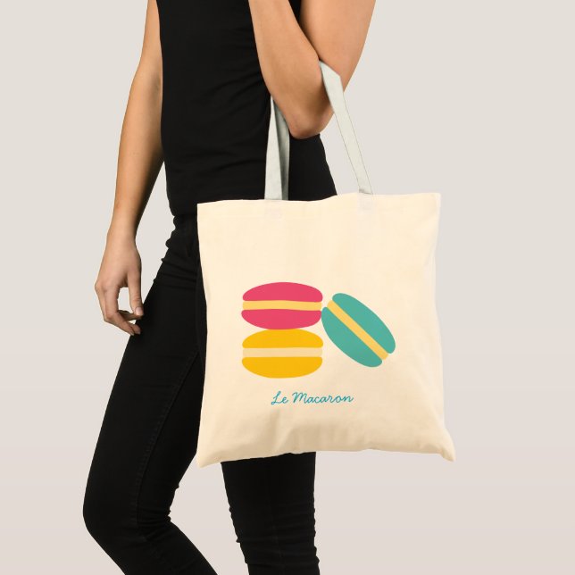 Tote Bag French macaron colorful cakes (Devant (produit))
