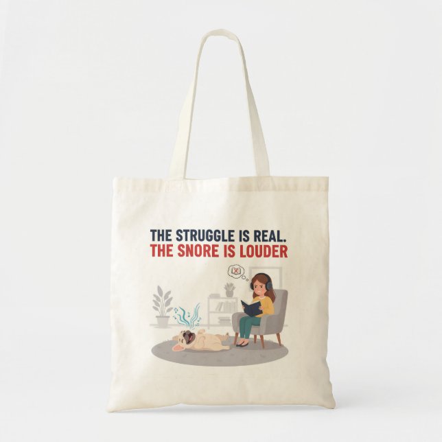 Tote Bag Frenchie Ronflement Fort Cadeau Drôle pour Maman d (Devant)