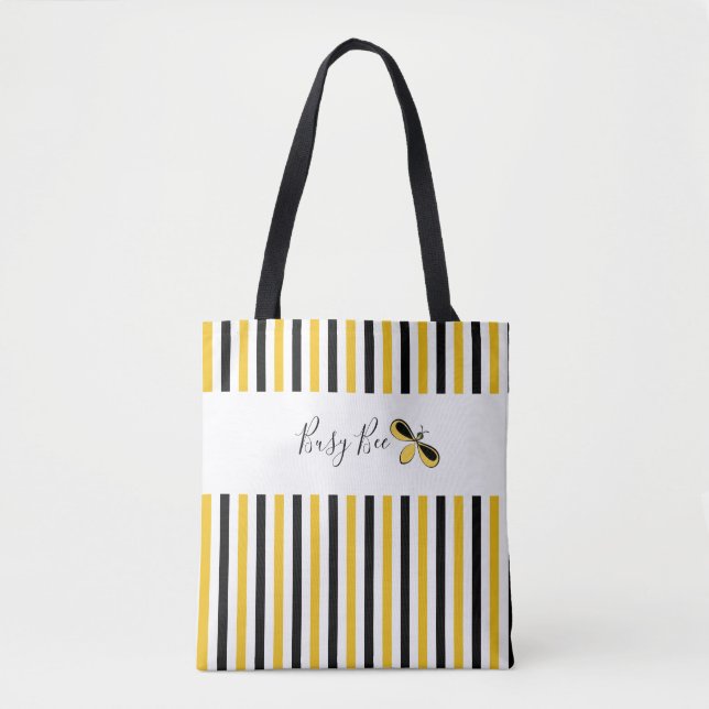 Tote Bag Fréquente Bee Vertical Stripes Épaule Fourre-tout (Devant)