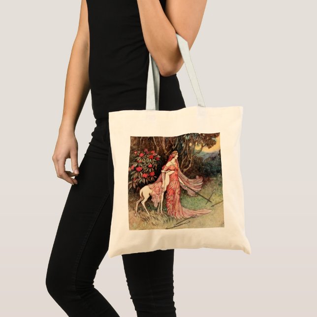 Tote Bag Frère et soeur Grimm Fawn illustration (Devant (produit))