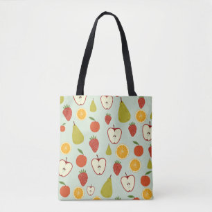 Tote Bag Fresh fruits in a seamless repeating pattern