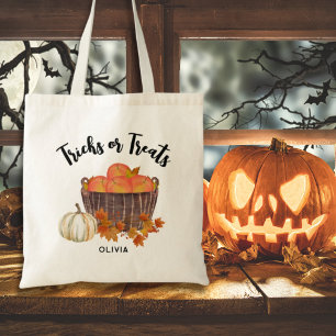 Tote Bag Friandises ou Farces Joli Halloween Personnalisé