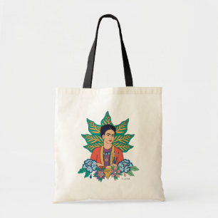 Tote Bag Frida Kahlo Graphisme floral coloré