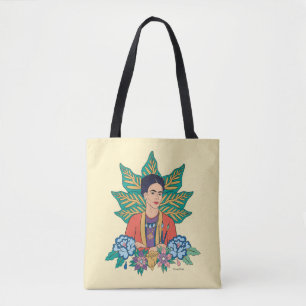 Tote Bag Frida Kahlo Graphisme floral coloré