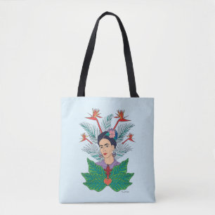 Tote Bag Frida Kahlo Oiseaux de Paradis Floral Graphic