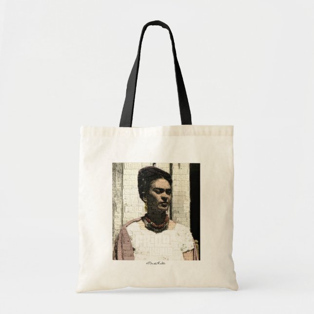 Tote Bag Frida Kahlo Portrait textile (Devant)