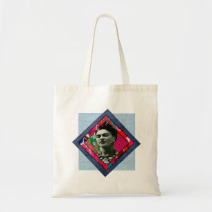 Tote Bag Frida Kahlo Retro Pink Denim