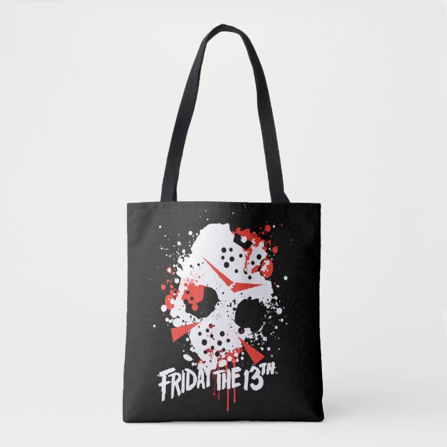Tote Bag Friday | Splatter hockey mask (Devant)