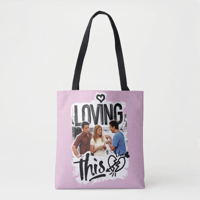 Tote Bag FRIENDS™ | Joey, Rachel et Ross - J'adore ! (Devant)