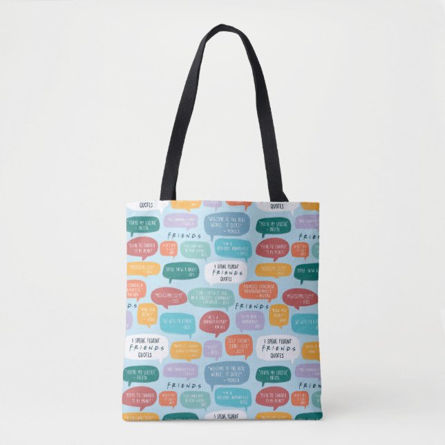 Tote Bag FRIENDS™ Quote Pattern (Devant)