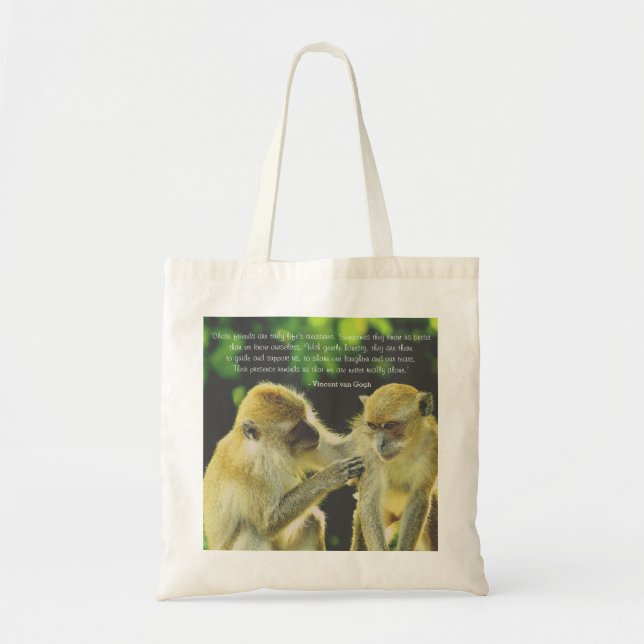 Tote Bag Friendship Quote by Vincent van Gogh (Devant)