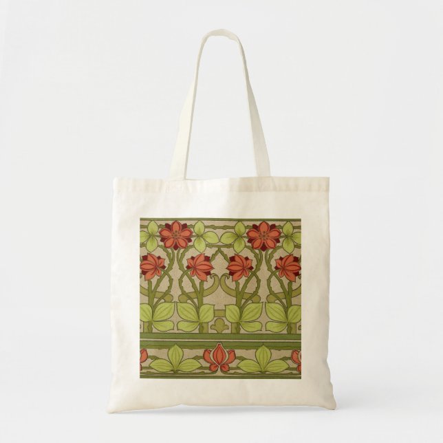 Tote Bag Frieze Bordure Fond d'écran Art Nouveau (Devant)