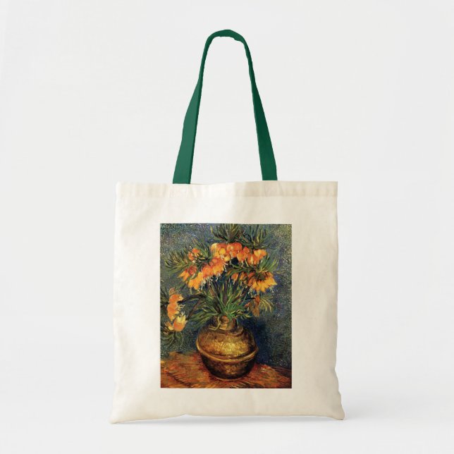 Tote Bag Fritillaires dans un vase de cuivre par Vincent va (Devant)