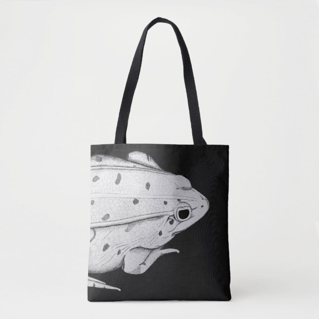 Tote bag Frog Art, realistic illustration (Devant)