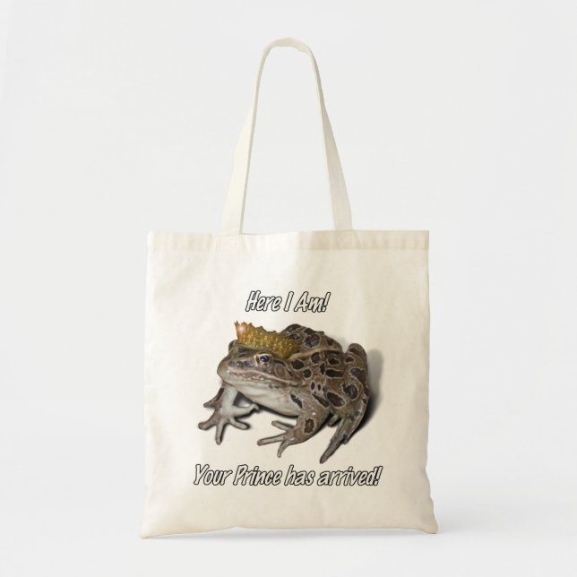 Tote Bag Frog Prince - "Me voici" (Devant)