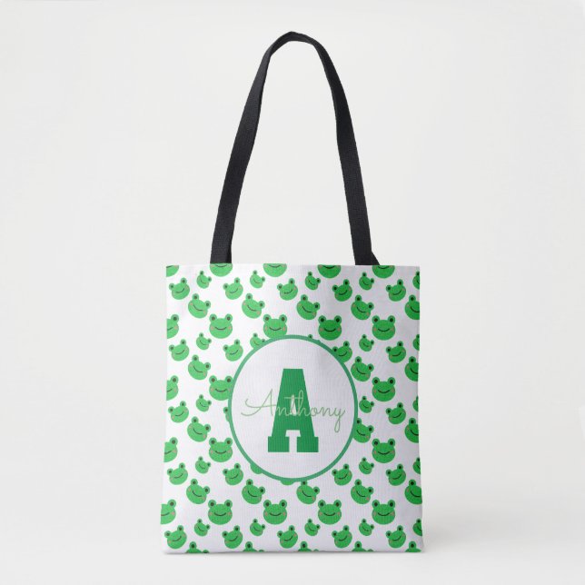 Tote Bag Froggy Monogram Modèle enfants retour à l'école Co (Devant)