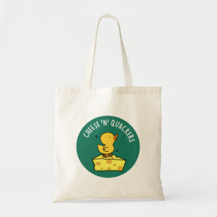Tote Bag Fromage Et Quackers Amusant Pun De Nourriture