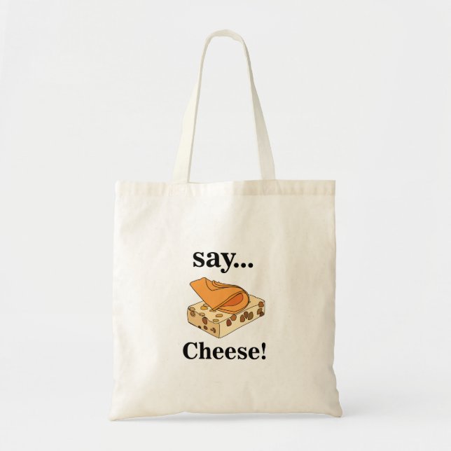 Tote Bag Fromage Foodie Drôle (Devant)