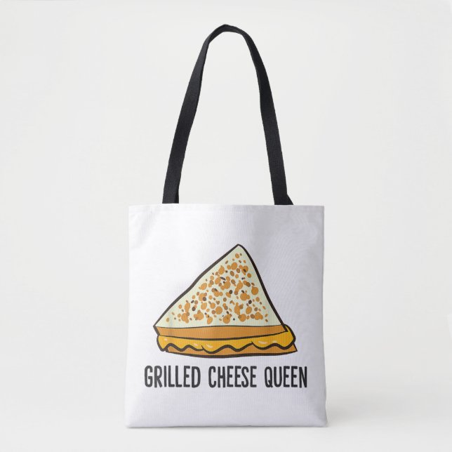 Tote Bag Fromage Grillé Queen Funny Fromage Grillé (Devant)