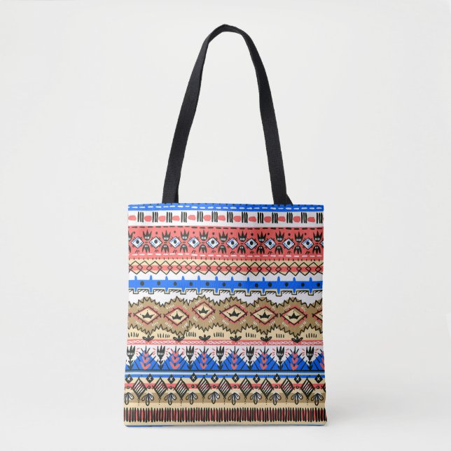 Tote Bag frontière des chemises textiles design numérique (Devant)