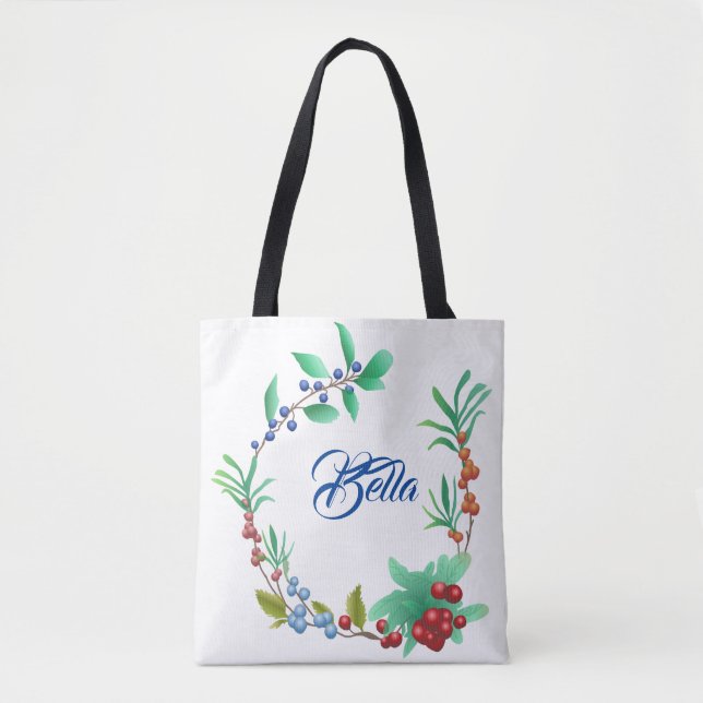 Tote Bag Frontière florale (Devant)