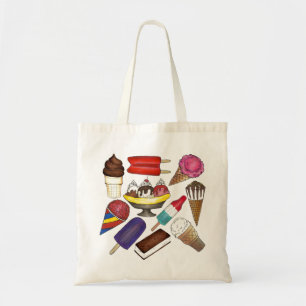 Tote Bag Frozen Traitements Crème glacée Popsicle Sundae Sp