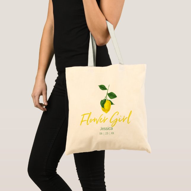 Tote Bag Fruit au citron été | Fleur fille (Devant (produit))