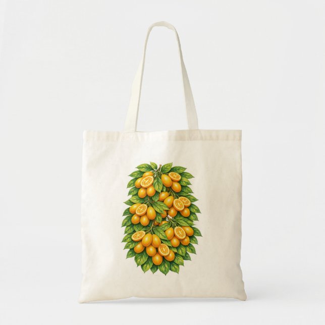Tote Bag Fruit botanique kumquat citrus (Devant)