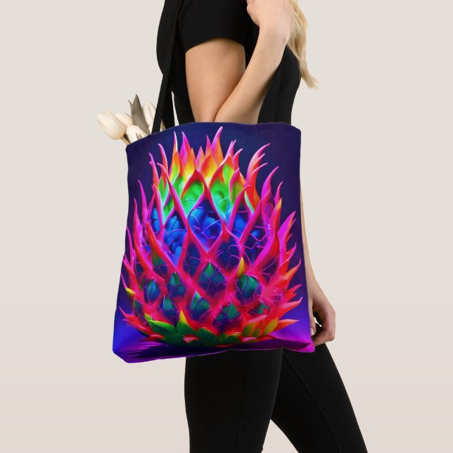 Tote Bag Fruit de dragon néon électrique (De près)