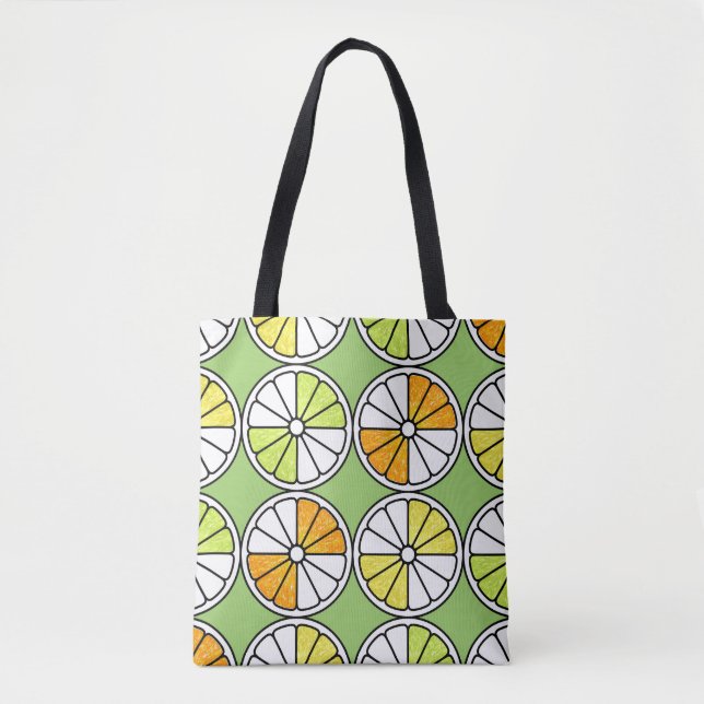 Tote Bag Fruit De Tranches D'Agrumes, Été Sans Fruit. (Devant)