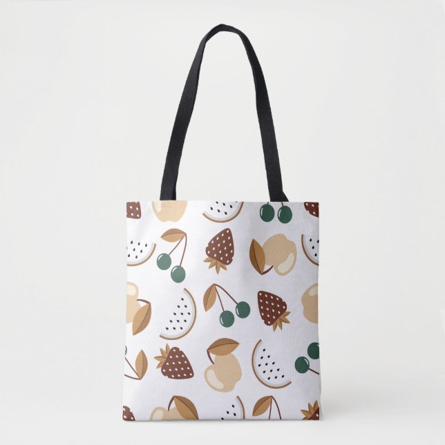 Tote Bag Fruit Motif coloré Conception transparente (Devant)