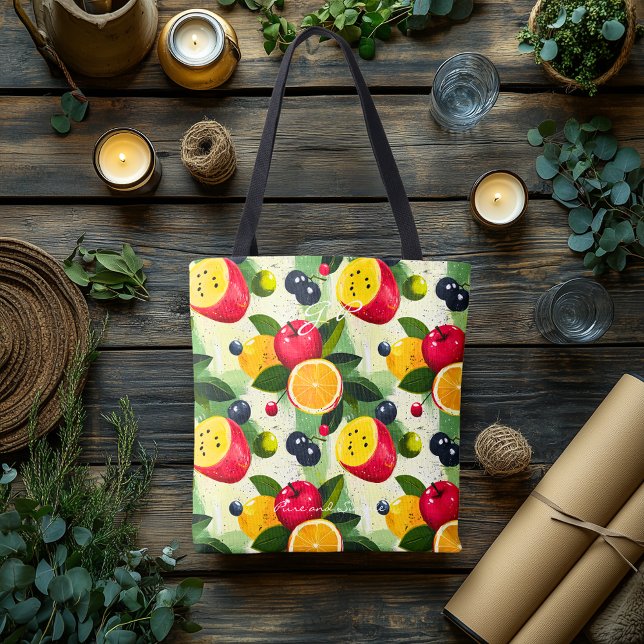 Tote Bag Fruit personnalisé - Vivant mode de vie sain (Créateur téléchargé)