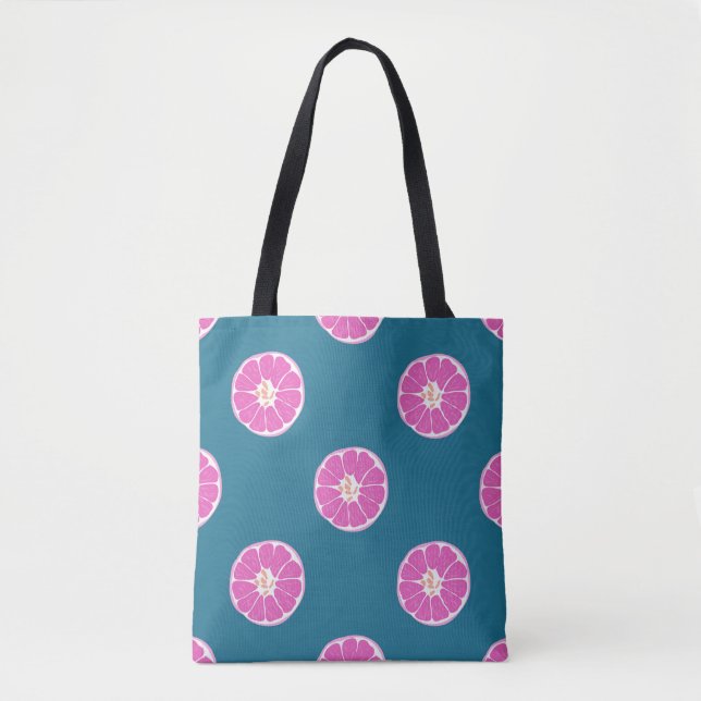 Tote Bag Fruit sans couture motif avec orange. abstrait, ar (Devant)
