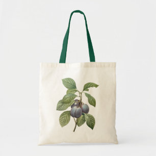 Tote Bag Fruits alimentaires vintage, prunes de jardin viol