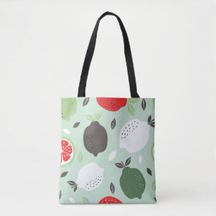 Tote Bag Fruits citrons Citrus Papier peint Vintage