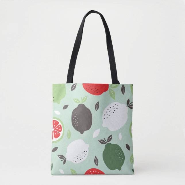 Tote Bag Fruits citrons Citrus Papier peint Vintage (Devant)