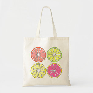 Tote Bag Fruits d'agrumes (orange citron citron de pamplemo