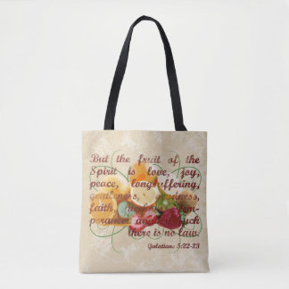Tote Bag Fruits de l'esprit Bible Verse Christian