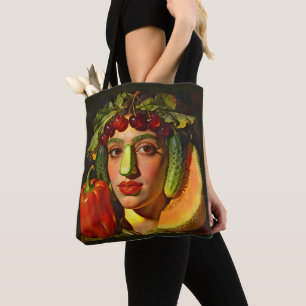 Tote Bag Fruits de l'Expression – Un Portrait Surréaliste