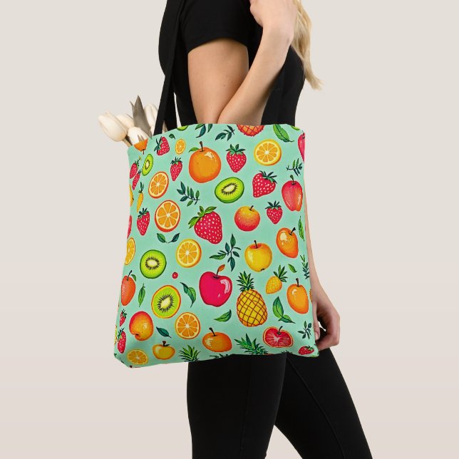 Tote Bag Fruits d'été Conception transparente (De près)