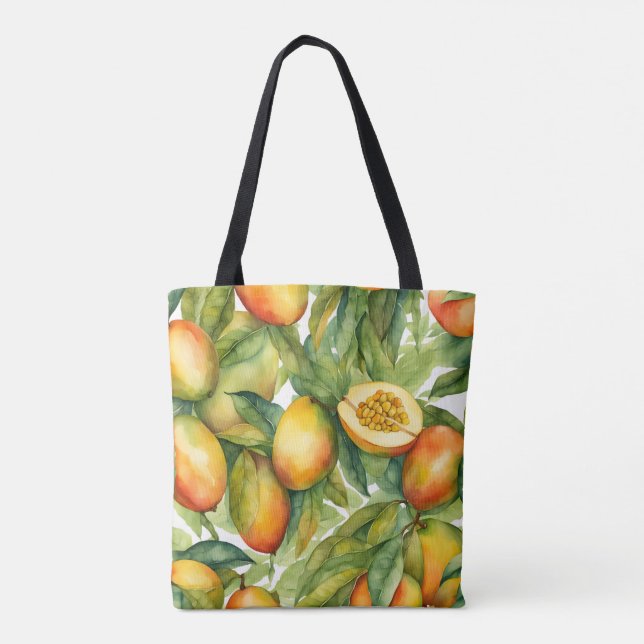 Tote Bag Fruits et feuilles de mangue  (Dos)